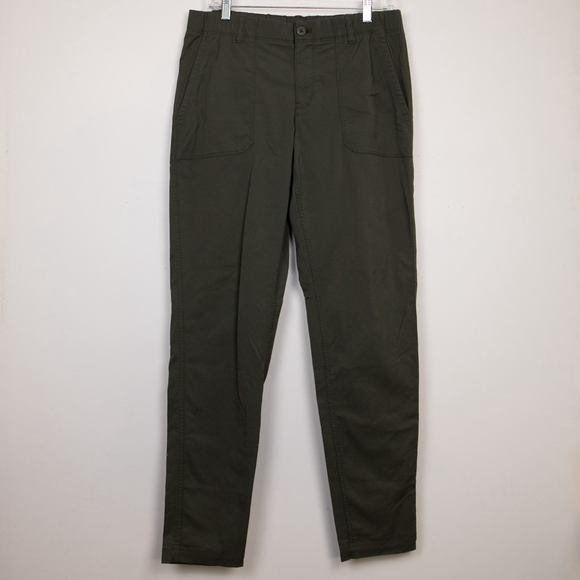 REI Co-op nylon straight leg olive green pants-12 - Picture 1 of 5